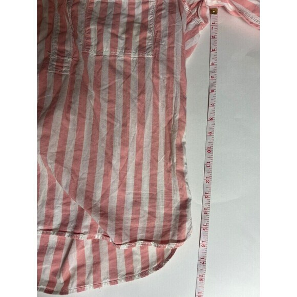 Gap Designed Crafted Pink Striped Popover Blouse Small - Picture 8 of 8